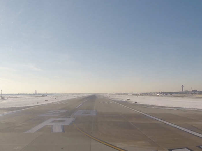 Soon after, the aircraft doors were closed and we began our taxi to the runway. Chicago was hit by a blizzard just a couple days earlier, but you wouldn’t have even known as the horizon was sky blue as we began our take off.