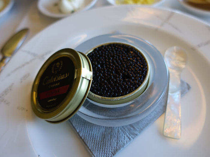 Not only that, they even provided a mother of pearl spoon, which apparently is used by the 1% so the caviar taste is not spoiled by the touch of metal. I’m not going to lie, the fancy spoon made a huge difference in taste.