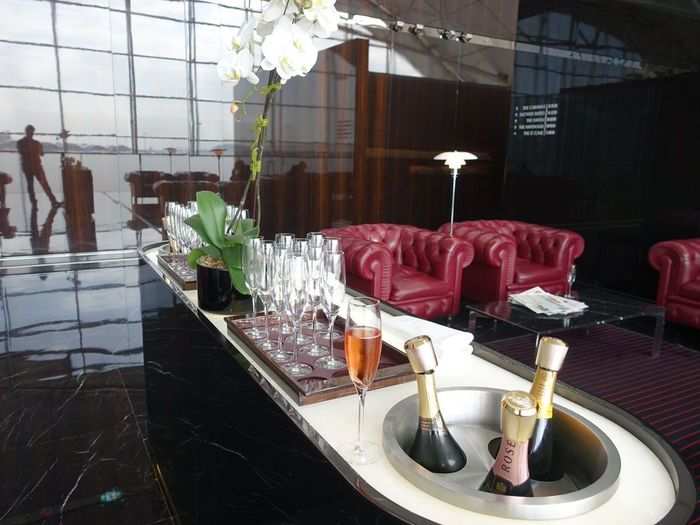 Not only that, Cathay Pacific has a self-serve champagne bar, complete with all you can drink Moet. It was a beautiful display, once again showing how much Cathay pays attention to the little things.