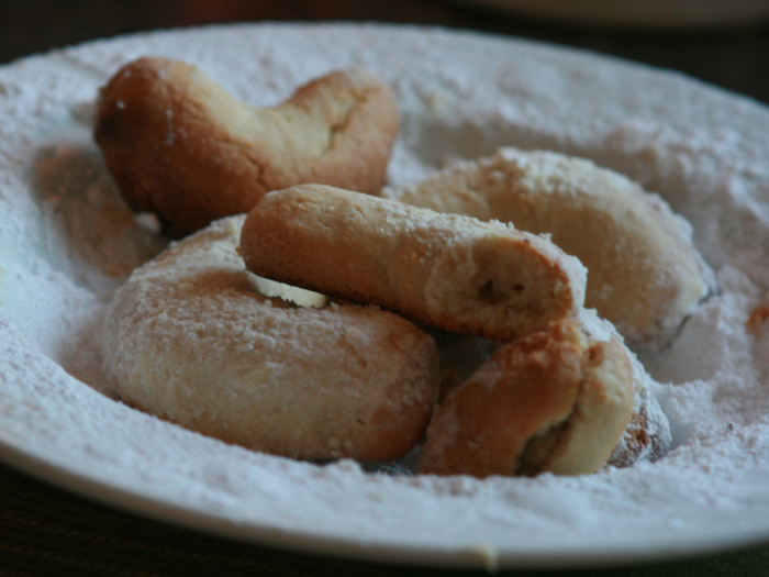 AUSTRIA: Little vanilla crescent cookies called vanillekipferl adorn bakeshop windows and family kitchens throughout the holiday season in Austria. They