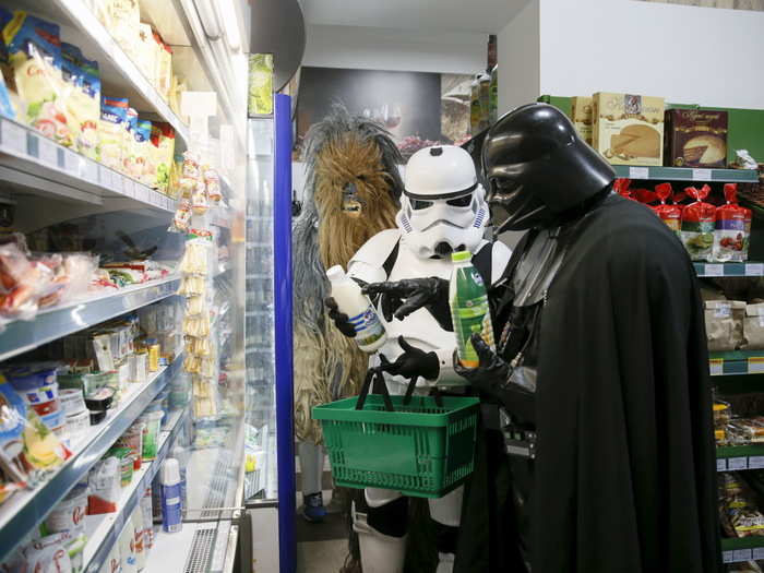 Vader, and his iconic black costume, are a regular sight around Odessa.