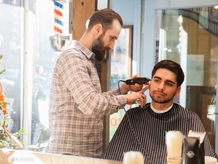 As he cut my hair, Geno regaled me with a story of his youth in Montenegro. As a young child, he was always drawn to barbering tools and would play with them in lieu of toys. He eventually grew into them and learned how to use them at an early age. He still has the same set, though he