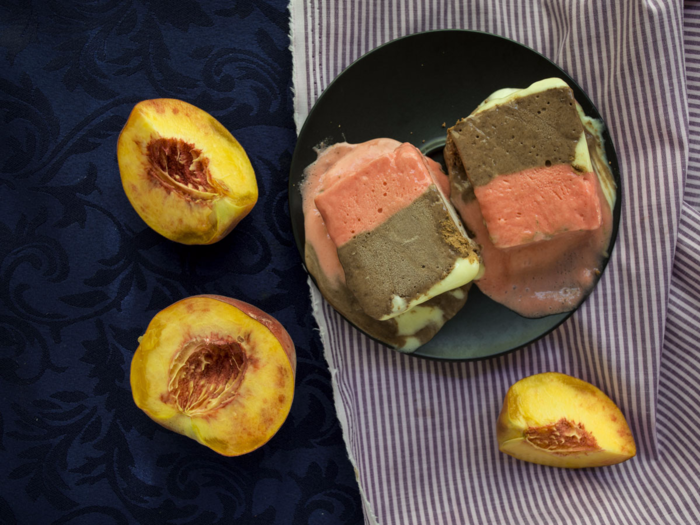 Serve sliced ice cream for an easy and tasty dessert.