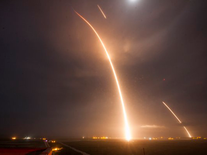 SpaceX also put up this awesome time-lapse picture of the rocket