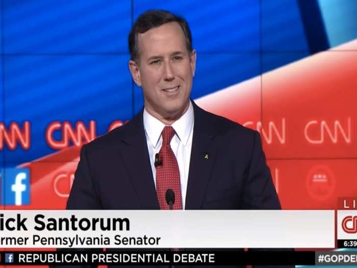 14. Rick Santorum, Republican, former senator from Pennsylvania