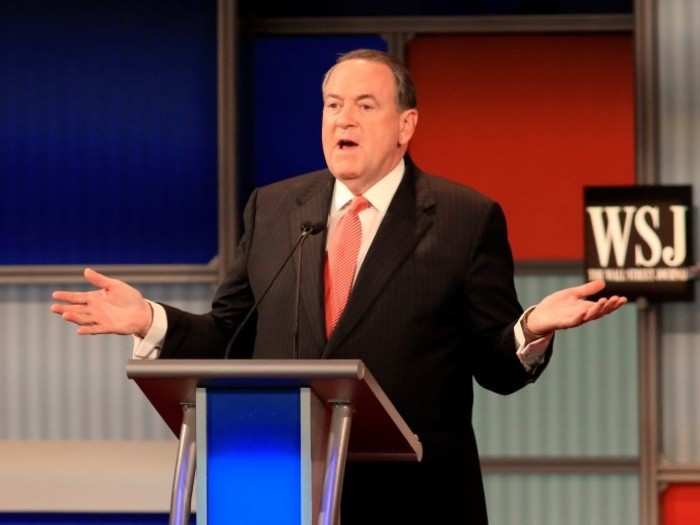 12. Mike Huckabee, Republican, former Arkansas governor