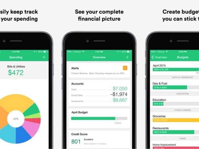 Mint will help you budget and get your finances under control.