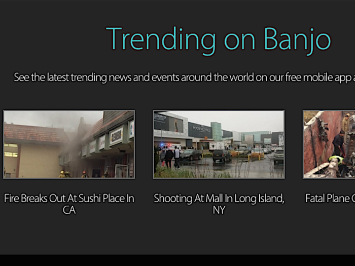 Banjo: the latest trending news on social media by location
