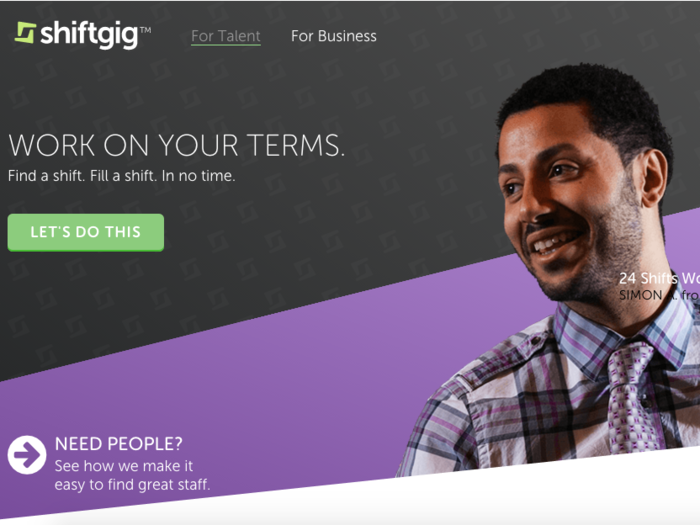 Shiftgig: employment workplace for hourly shifts