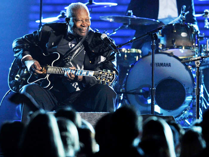 A file photo of B.B. King during the 51st Annual Grammy Awards in Los Angeles, California. The blues legend died on May 14, 2015 at age 89.