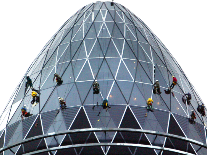 2. Window cleaner for the Gherkin – £50,000