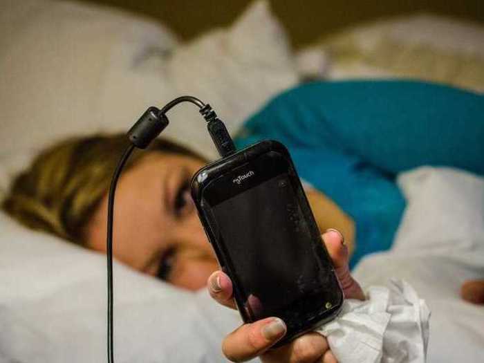 12. Keeping your phone next to your bed