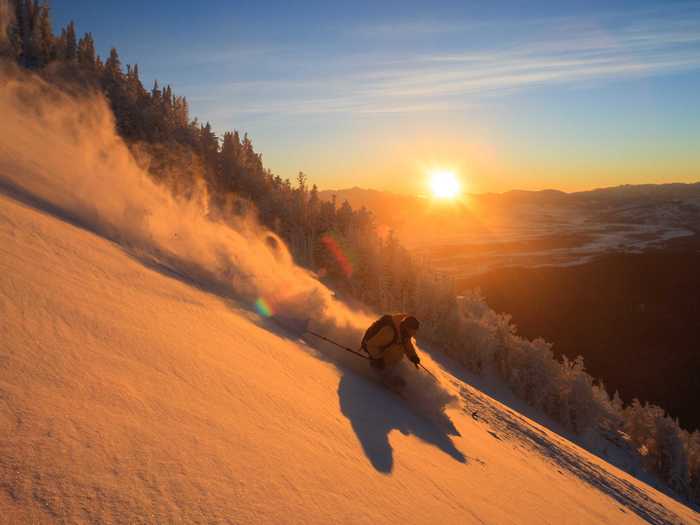 With a vertical drop of 4,105 feet and 116 trails for expert, intermediate, and beginners skiers, Jackson Hole Mountain Resort has something for all skill levels. The Wyoming mountain was ranked the #1 overall resort by SKI Magazine in 2013.