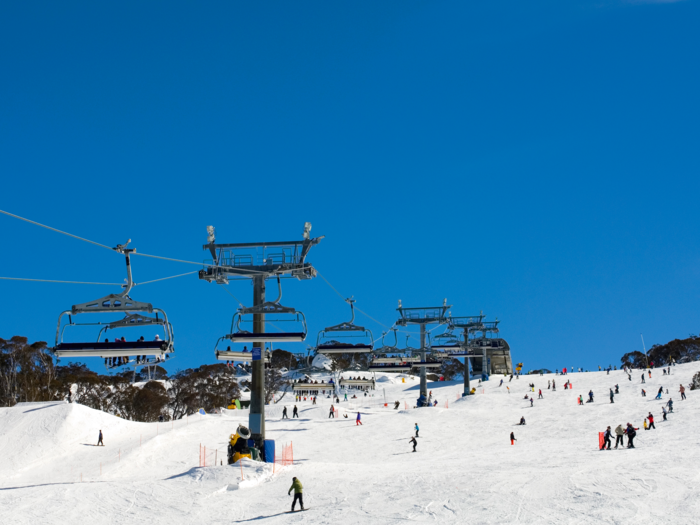 Explore over 3,000 acres of skiable terrain at Australia