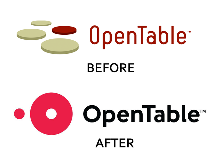 9. The dinner-reservation service OpenTable worked with Tomorrow Partners for a logo that looks great on the current generation of smartphones. Its icon cleverly represents a diner waiting for a table.