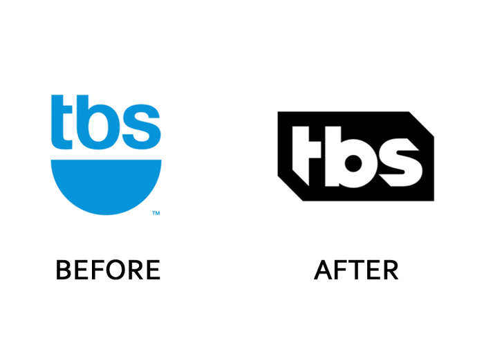 6. TBS commissioned a designer from the agency Webster to execute the MTV-esque look it was going for, but the rebrand seems a mismatch to the feel of the network, which is known for sitcoms and Conan O