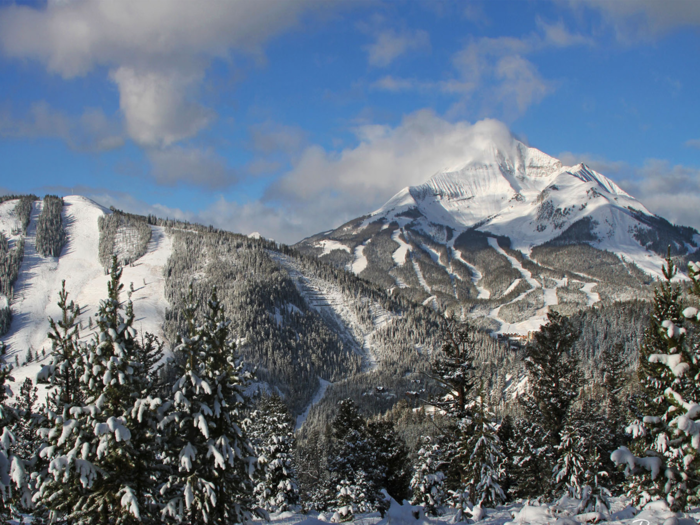 16. In 2013, Big Sky Resort in Montana merged with its neighbor Moonlight Basin to form the largest ski resort in the US with 5,750 skiable acres. The mountain has 300 named trails, a famous six-mile run, and a vertical drop of 4,350 feet.