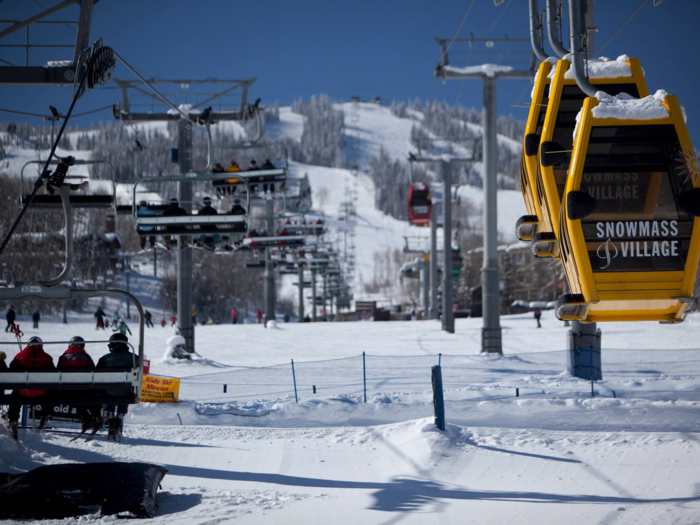 5. The largest of the four Aspen ski resorts, Snowmass offers 3,362 acres of skiable terrain with a vertical drop of 4,406 feet. It