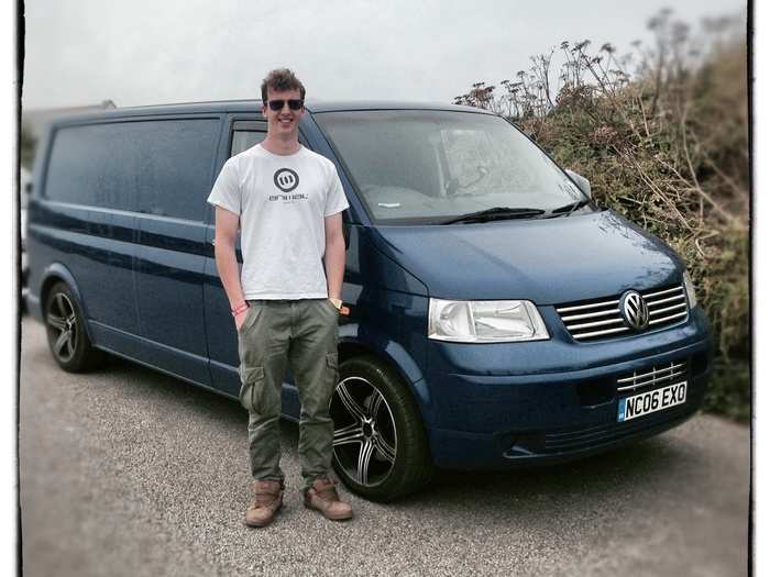 The appeal of the ride lives on! Zack Lawton rolls around in a 2006 Transporter.