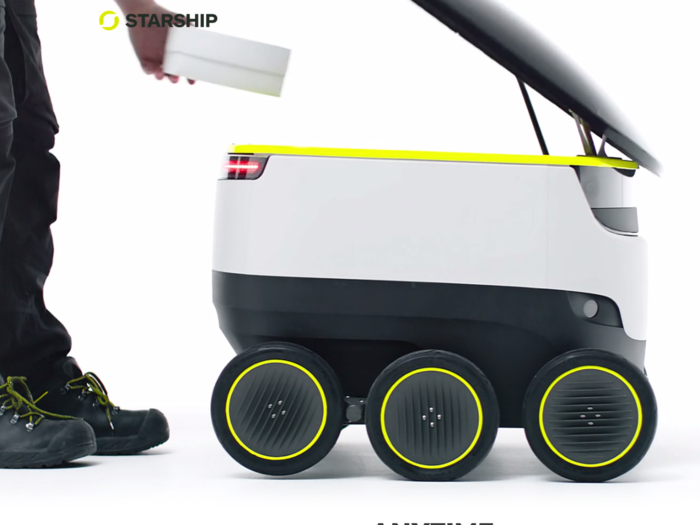 The Starship Technologies robot will deliver stuff to your doorstep.