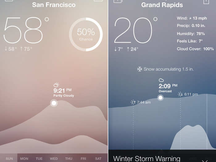 Fresh Air is the best-looking weather app we