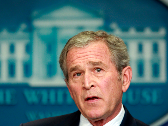 Bush fields questions during his final White House press briefing on January 12, 2009.