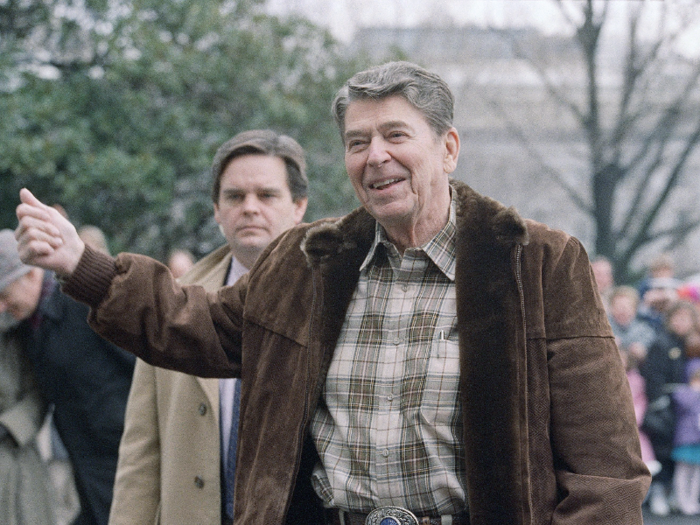 Reagan returns to Washington after his final trip as president to Camp David in January 1989.