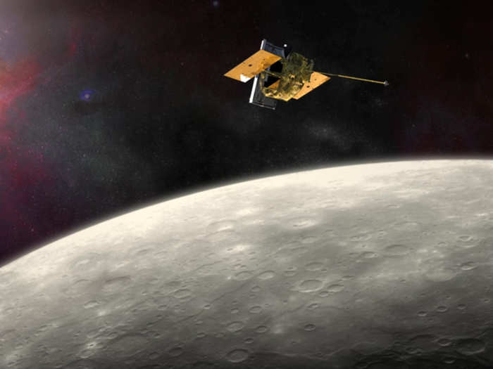 After 11 years of flight, the <a href="http://www.techinsider.io/r-mercury-orbiting-us-spacecraft-heading-for-a-crash-landing-2015-4">Messenger spacecraft purposefully nosedived into Mercury</a>, creating a new crater on the surface of the heavily scarred planet. The mission revealed frozen water on Mercury