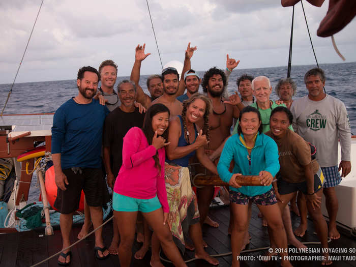 With such a large crew aboard a 400-square-foot vessel, each takes a four-hour shift during the day and at night, so others can rest below deck or out of the way.