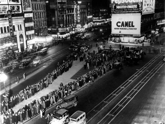 There were giant bread lines during the Great Depression.