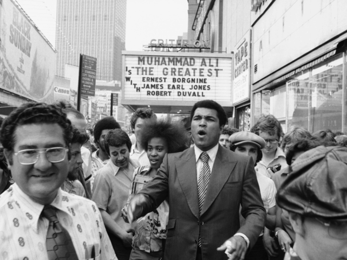 Times Square is a place of proclaiming victory — like Muhammad Ali."I