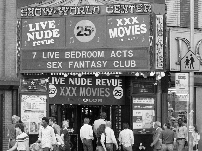 In the 1970s Times Square was loaded with pornography.