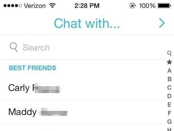 You can choose to send messages to any of your Snapchat contacts.