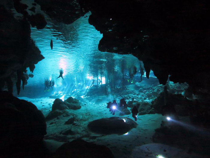 Travelers will also often venture out to Dos Ojos, a flooded cave system located 10 miles north of Tulum. One of the top 10 longest underwater cave systems in the world, Dos Ojos has the deepest known cave passage in Quintana Roo, at 396 feet under the surface. It also has a bat cave that visitors can explore.