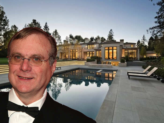 Allen owns properties in northern California as well. In November 2013, he paid $27 million for this 22,000-square-foot home in Atherton, one of Silicon Valley