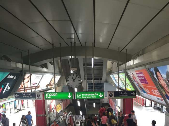 The escalators throughout the Skytrain system actually work. Compared to some of New York