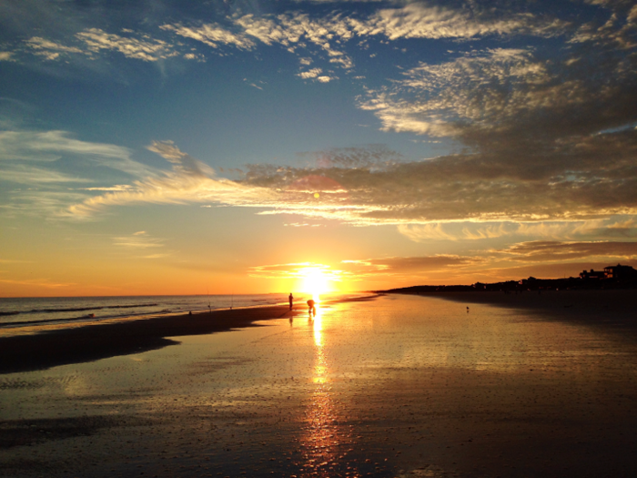 For me, running is also a cheap stress reliever. This post-run sunset on Kiawah Island made all of my worries seem insignificant.