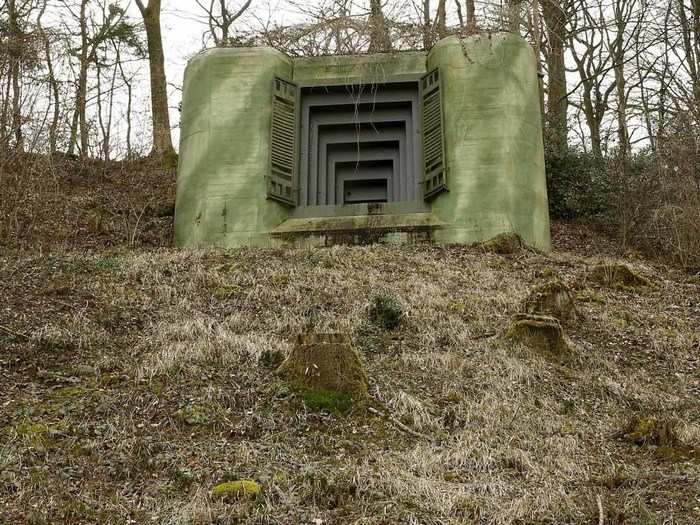 A bunker at a former artillery fortress called Heldsberg stands near the town of St. Margareten. The Heldsberg fortress is on the Swiss-Austrian border near the River Rhine and Lake Constance. It was constructed from 1938 to 1940, and deactivated in 1992. Now, it