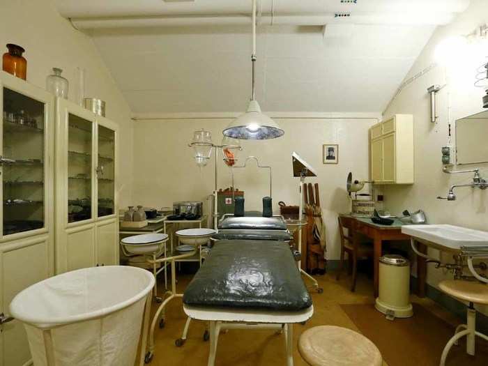 This room inside the Reuenthal fortress was used as an operating room.