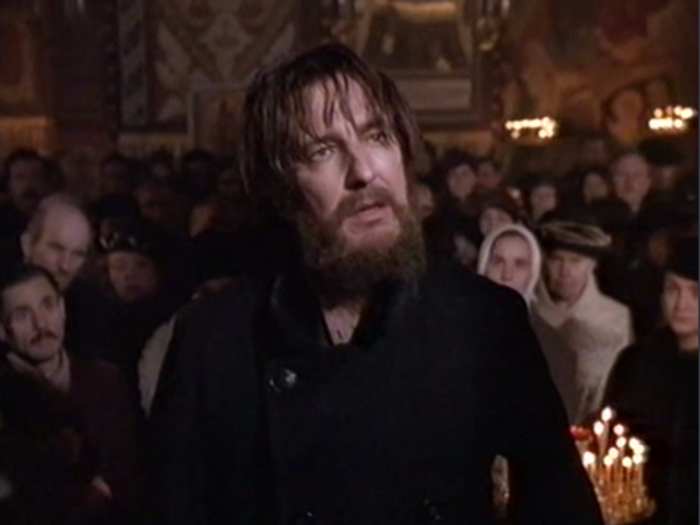 Rickman won both a Golden Globe and an Emmy in for his portrayal of Rasputin in the TV movie "Rasputin: Dark Servant of Destiny."