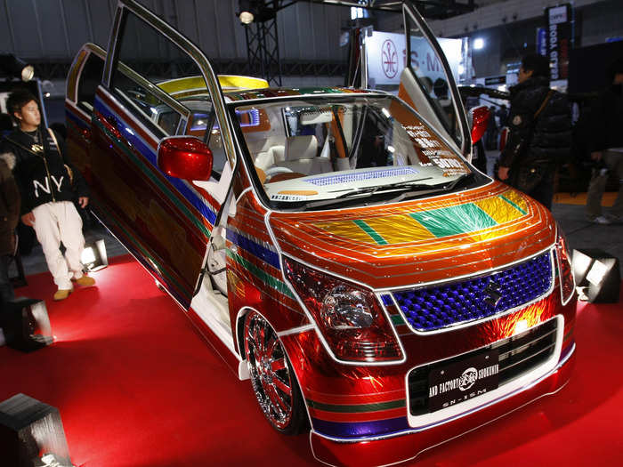 Suzuki Motor Corp had their minivehicle Wagon R painted special for the 2010 Tokyo Auto Salon.