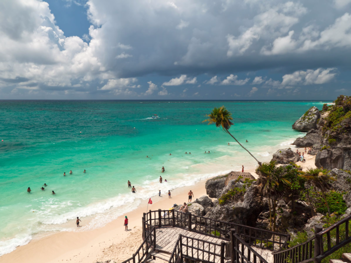 Every celebrity and their cousin has been making the pilgrimage to Tulum lately. In particular, Playa Paraiso is where it