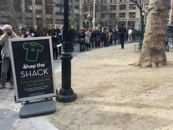 As I inched closer to the front, I took a look back — the line never seemed to stop growing. It surprised me that people are willing to stand in the cold just for a burger!