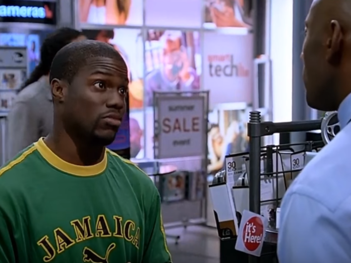 Kevin Hart had a few roles under his belt, including "Scary Movie 3" and "Soul Plane," before he showed up as a rude and obnoxious customer in the movie.