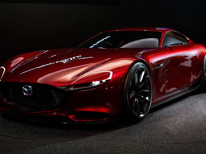 Mazda showed of its RX-Vision concept car and it comes with the rotary engine the automaker is known for.