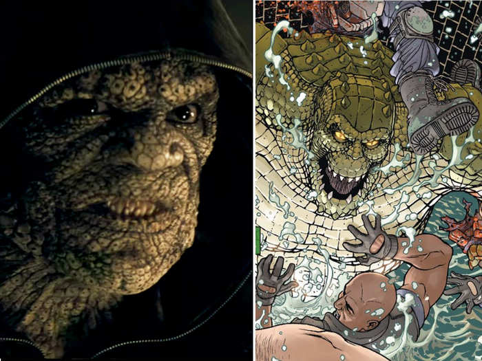 Killer Croc (Adewale Akinnuoye Agbaje) is the muscle of the team.