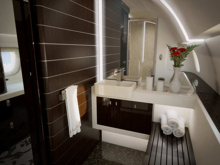 The bedroom also comes with its own personal bathroom, which includes a walk-in shower.