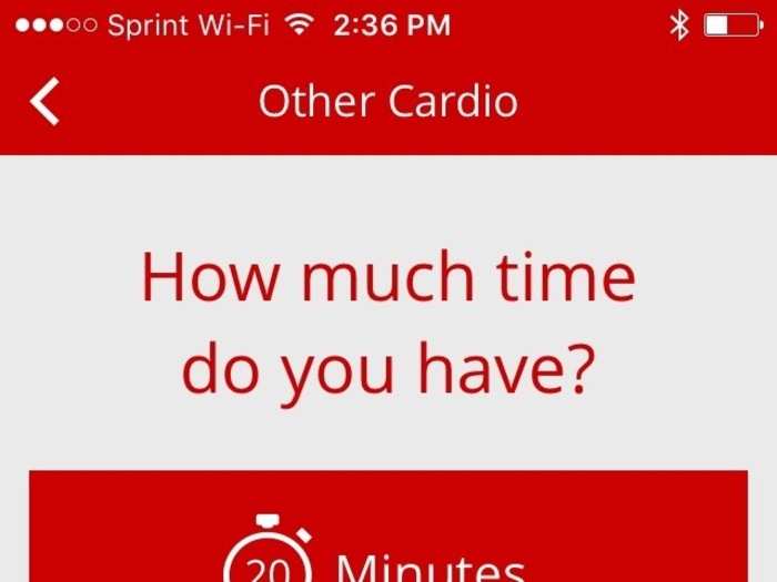 The classes can be done in 20 minutes, 40 minutes, or an hour. You can also string workouts together to go as long as you want.