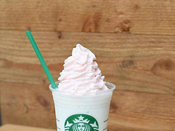 8. Starbucks Birthday Cake Frappuccino — The 20th anniversary drink, available for five days only, had 280 calories in a tall size made with whole milk and topped with whipped cream.