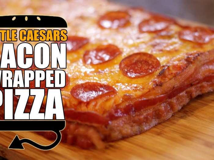 5. Little Caesars Bacon Wrapped Deep Dish — One slice of this new item that seemed to appear during every commercial break in 2015 has 450 calories.